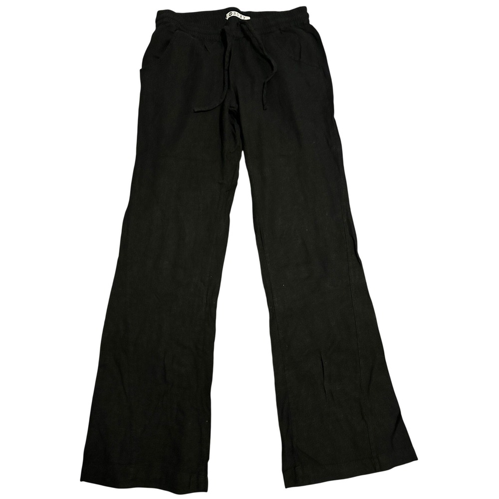 Roxy Oceanside Black Wide Leg Drawstring Beach Pants Women's M Beach
